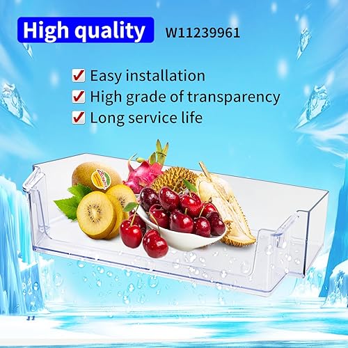 Miniatura 6 de Estante para puerta de refrigerador W11239961 W10900538 compatible con refrigerador Whirlpool, reemplazo 4591452, AP6333410, PS12578777, EAP12578777