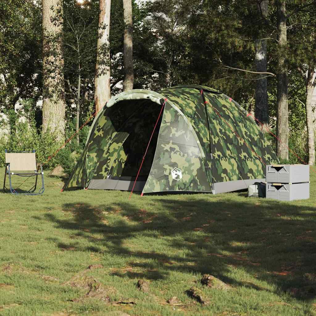 Tienda de pesca plegable para 2 personas con patrón de camuflaje impermeable y fácil de montar