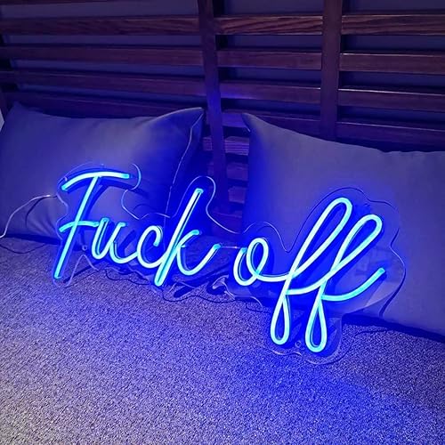 Miniatura 3 de Fuck Off - Letrero de neón con luces LED de neón para decoración de pared, habitación, bar, hogar, hogar, decoración de cueva, colgante de pared
