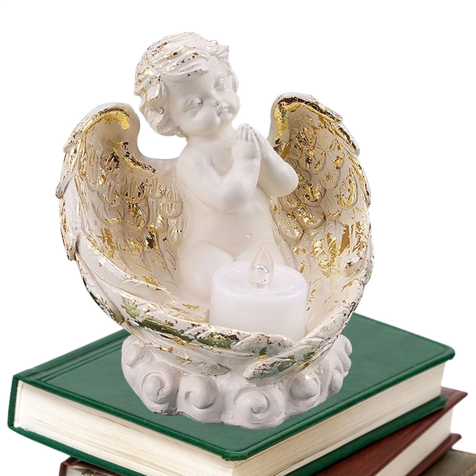 Bougeoir en forme d'ange pour sublimer une table terne lors d'un mariage