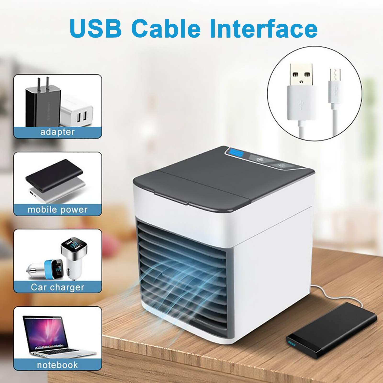 Aire Acondicionado Personal Portátil | Enfriador USB | Silencioso | Para Habitación Y Oficina