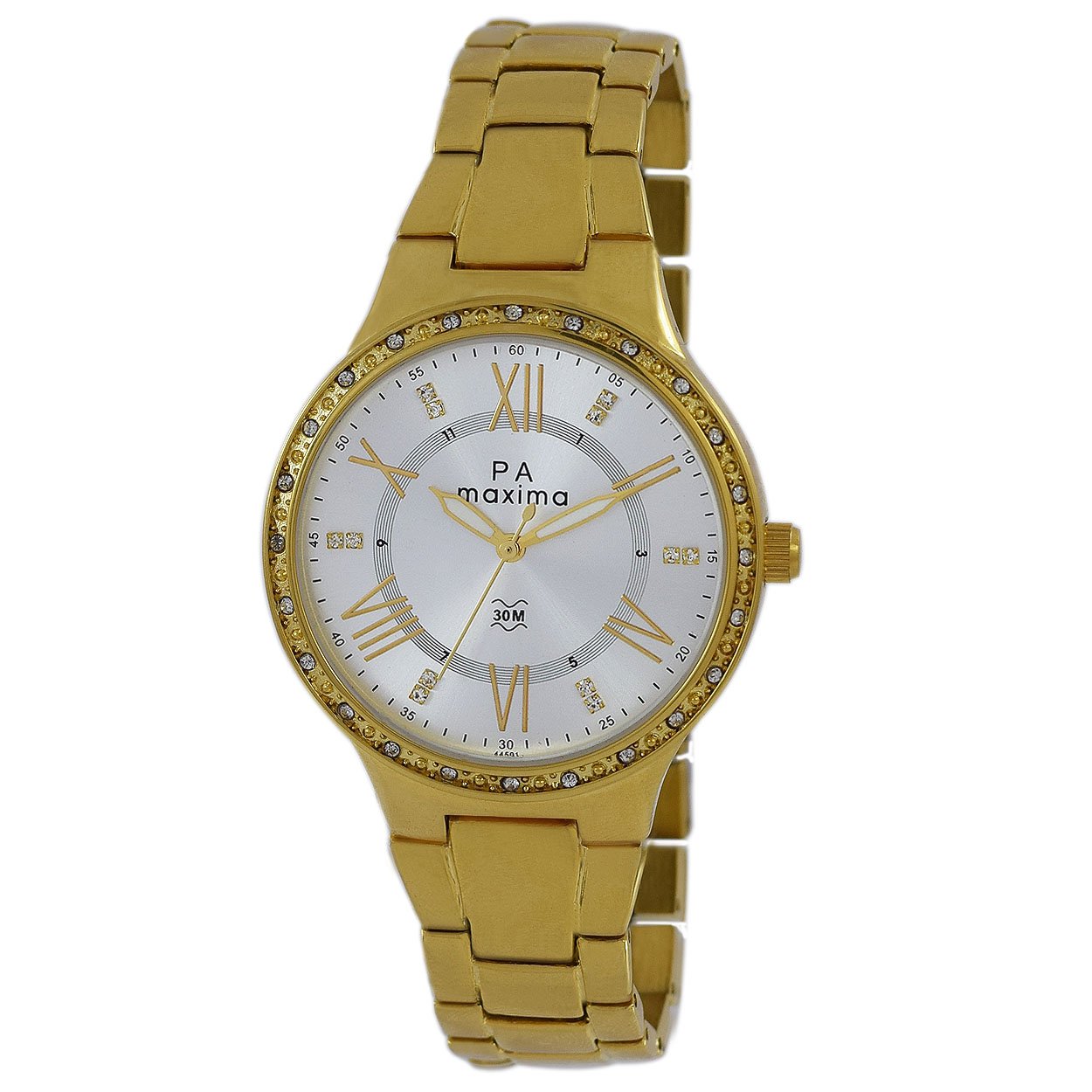 Maxima Brass Analog Silver Dial Women Watch - 44501Bmly, Gold Band (B07CSWQSQS) Amazon Price History, Amazon Price Tracker