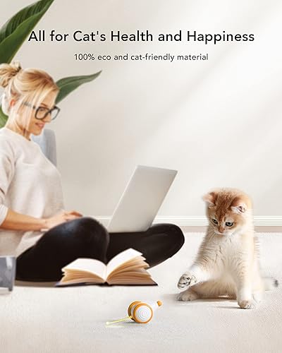 Miniatura 8 de PETLIBRO Juguetes interactivos para gatos de interior, juguete automático para gatos con luces LED, juguetes de ratón para gatos, juguetes