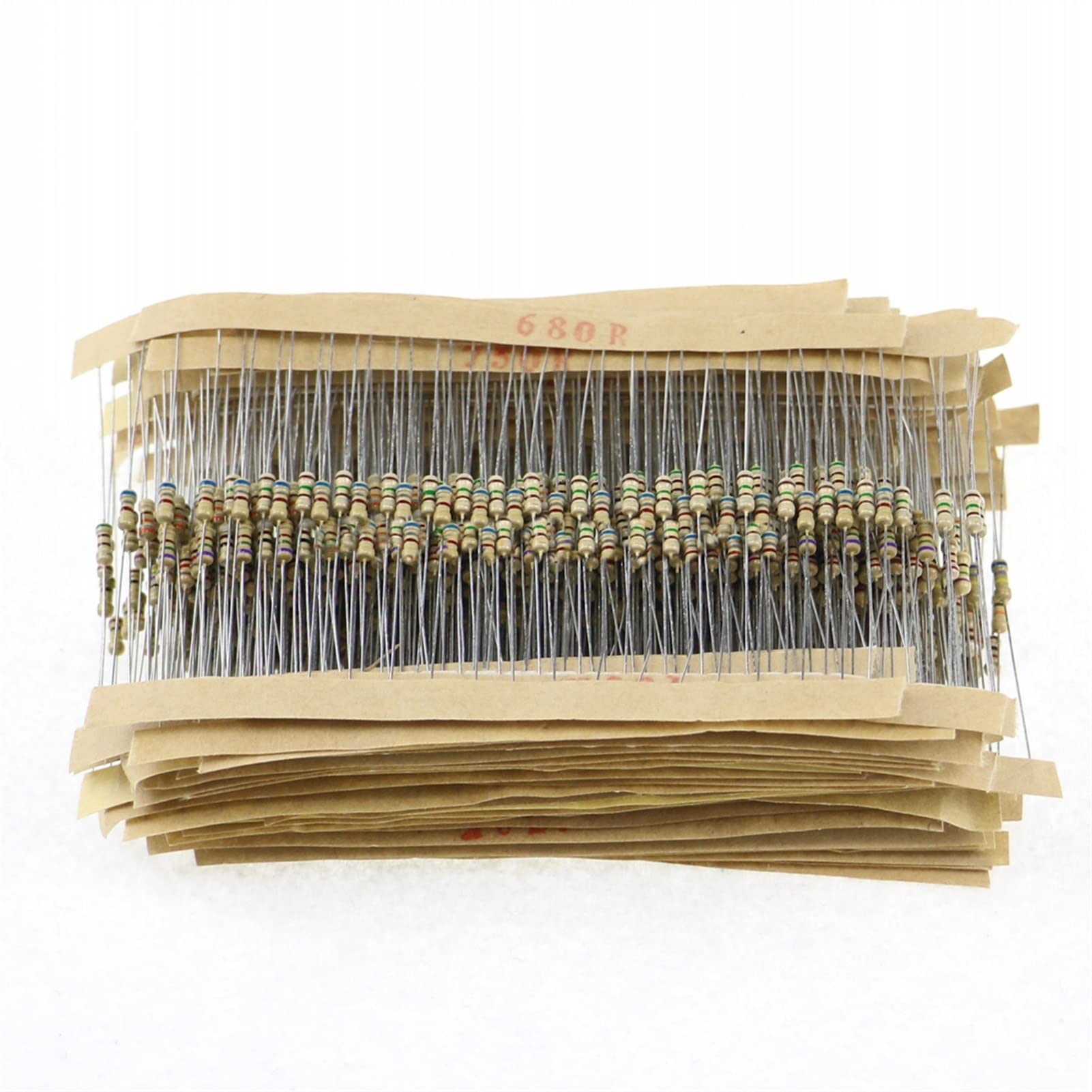 Resistori 1000 pz/Lotto 1/4W 0.25W Kit assortimento di resistori a Pellicola di Carbonio, 2.2 Ohm -2.2 M Ohm Kit assortimento di resistori a Pellicola di Carbonio