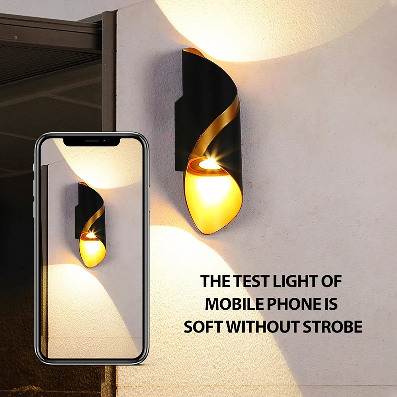 Spiralne oświetlenie kinkietowe LED, 10W wtykowe oprawy oświetleniowe naścienne, ciepła biel 3000K Led w górę i w dół na ganku Kinkiet do salonu Sypialnia Przedpokój Schody Łazienka