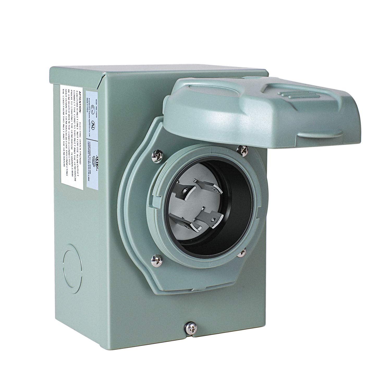 30 Amp Generator Power Inlet Box, NEMA L1430P Power Inlet Box for 4