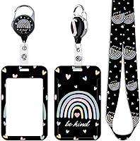 Vista 10 de Soporte para tarjetas de identificación de conciencia sobre el autismo y clip de carrete retráctil, lindo cordón para llaves de rompecabezas