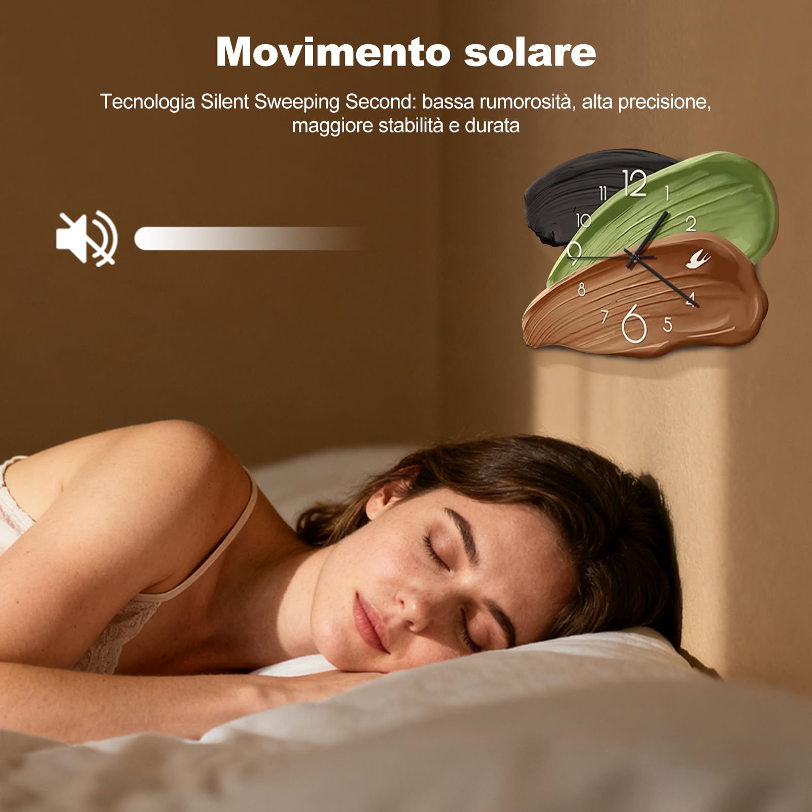 Ergocar Orologio Da Parete - Stile Moderno Alimentato a Batteria 40x28 Cm Funzionamento Silenzioso Ideale Per La Cucina La Camera Letto e Il Soggiorno