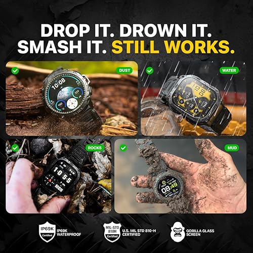 Miniatura 4 de CARBINOX Blaze - Reloj inteligente con GPS  Rastreador de actividad física, resistente al agua IP69K, más de 170 modos deportivos, Gorilla Glass,