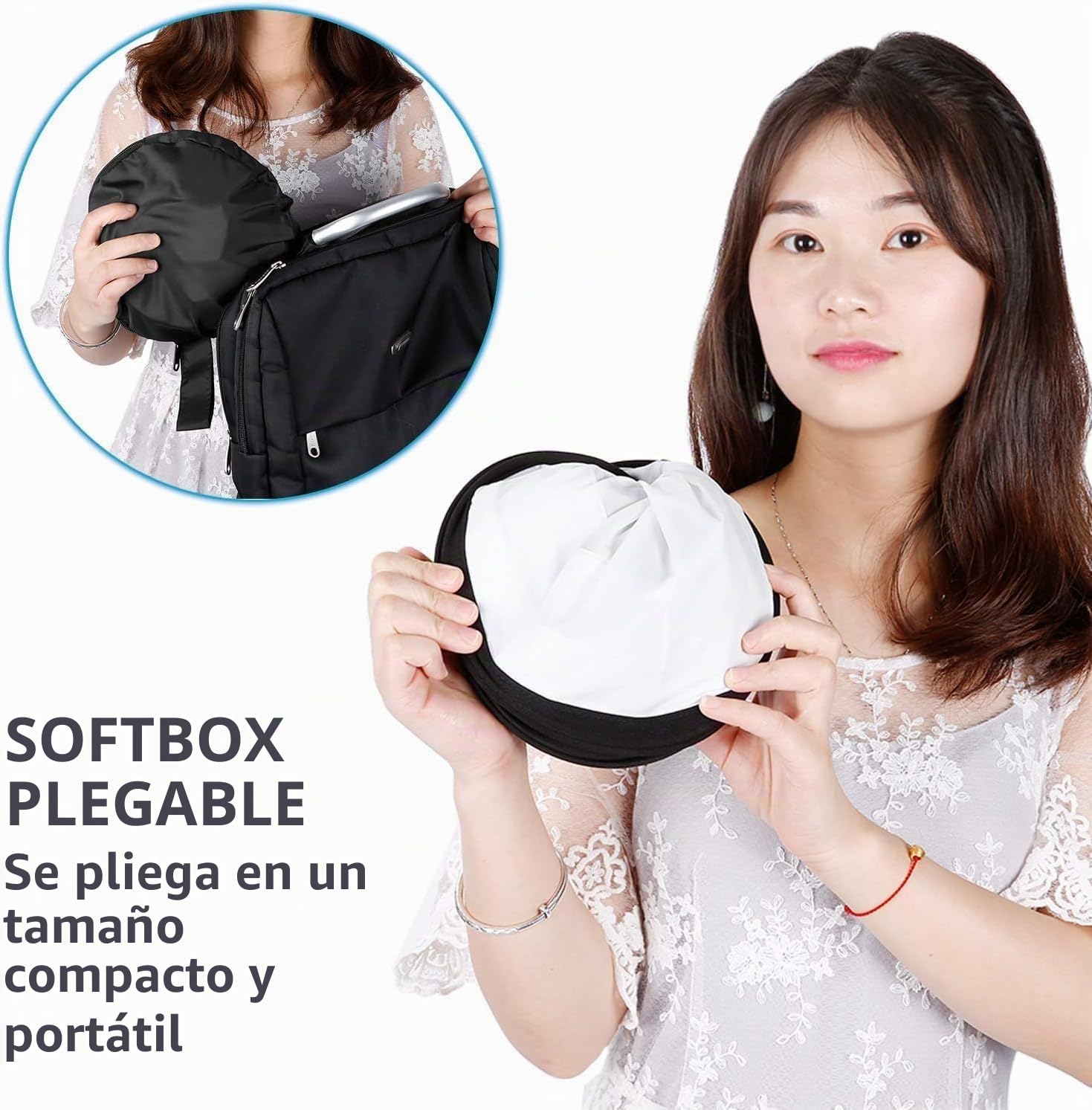 NEEWER Paquete de 2 Softbox de Panel de Luz LED para Luz de Video 660 480, Difusor de Luz Plegable Exterior 16.3"x6.5" Interior 9.8"x8.7" para Grabación de Video en Estudio Fotográfico