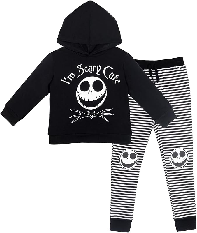Nightmare Before Christmas Jack Skellington Hoodie and Pants Outfit Set Infant to Big Kid