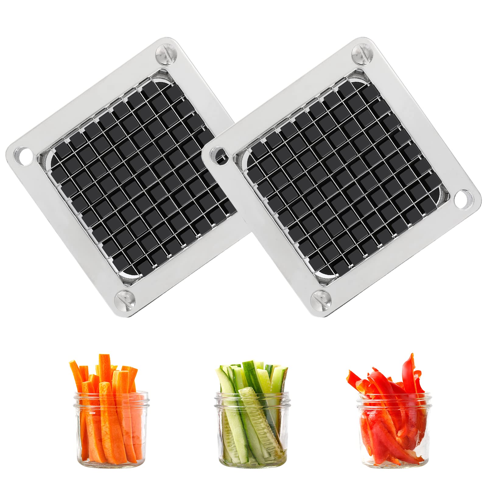 WICHEMI Dicer Blade - Cuchilla de corte comercial de 3/8 pulgadas, cuchillas de corte de acero inoxidable para cortador de picador (2 unidades)