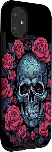 Miniatura 3 de Funda para iPhone 11 Skull And Roses Red Floral Dark Goth Horror Skull Case