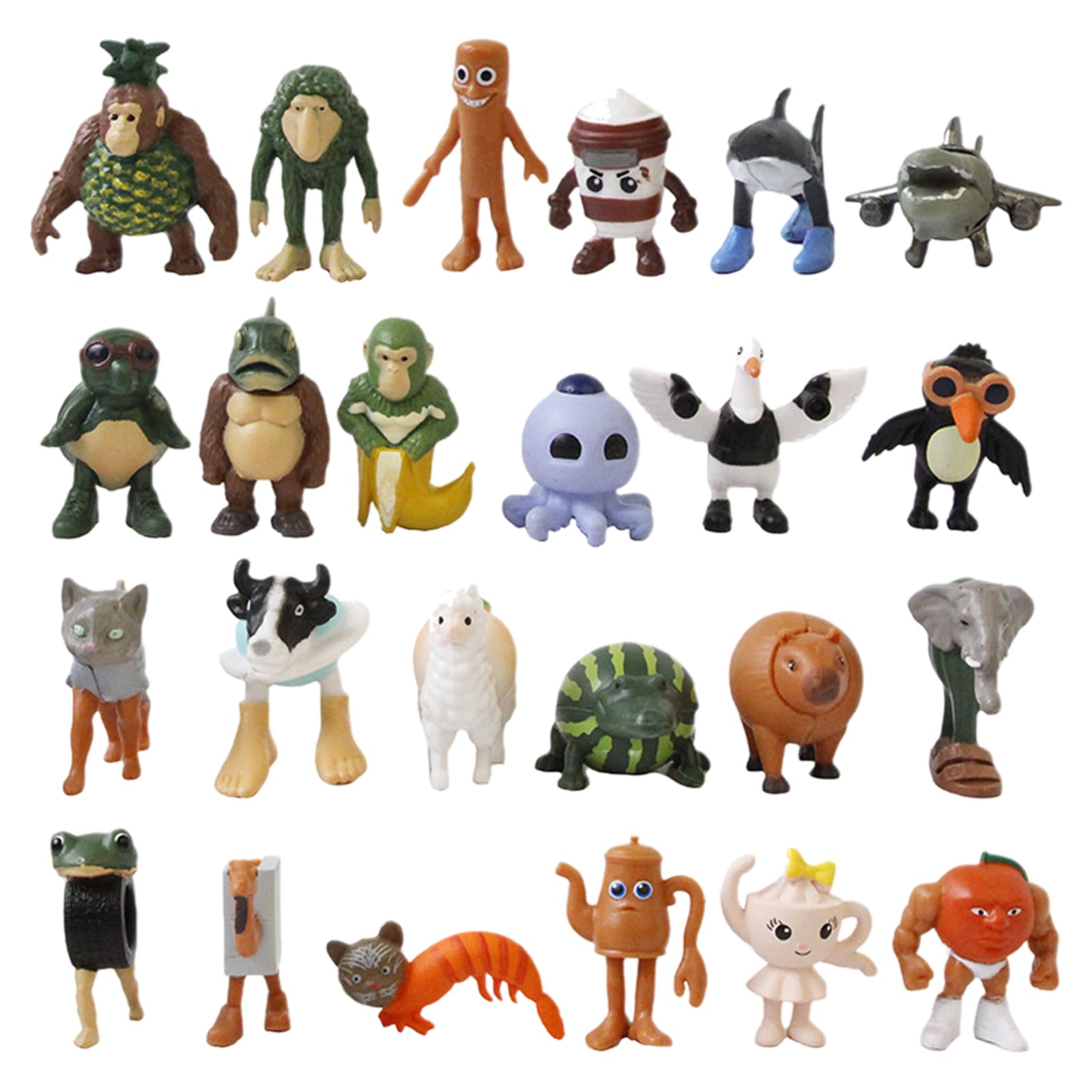 24PCS Italian Brainrot Action Figures Set,Tralalero Tralala Italian Brainrot Toys,Tung Tung Tung Sahur Figures,1.8-3.3in Funny Collectible Desk Toy for Kids & Adults Safe Gifts for Fans Ages 6+