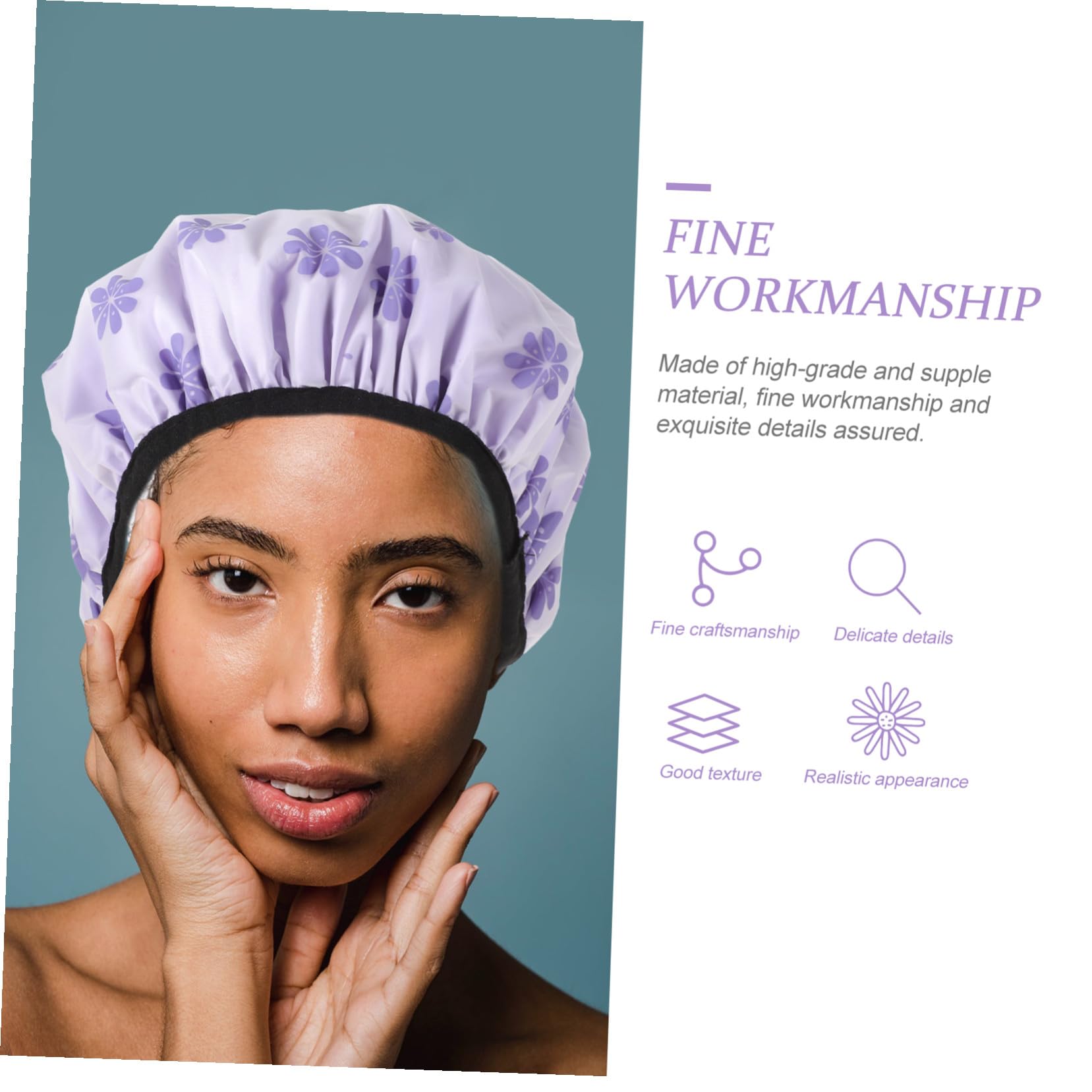 4 Stück-pack Duschhauben aus Atmungsaktivem Elastischem Material Großzügige Größe für Damen und Kinder Vielseitiger Haarschutz Beim Duschen Schlafen Spa und Kosmetik
