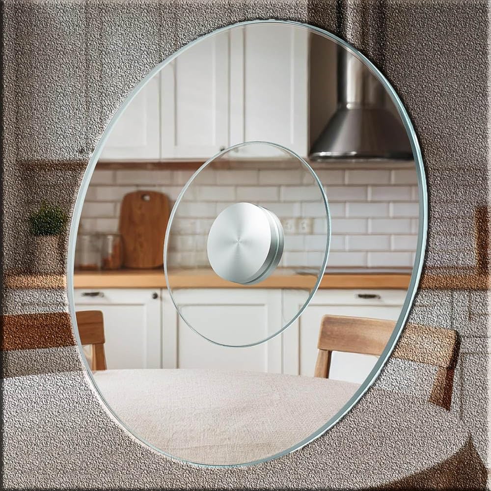 Plateau tournant en verre pour tables de cuisine et de salle à manger, grand plateau de service rond rotatif avec base antidérapante, idéal pour l'affichage et accès facile aux plats