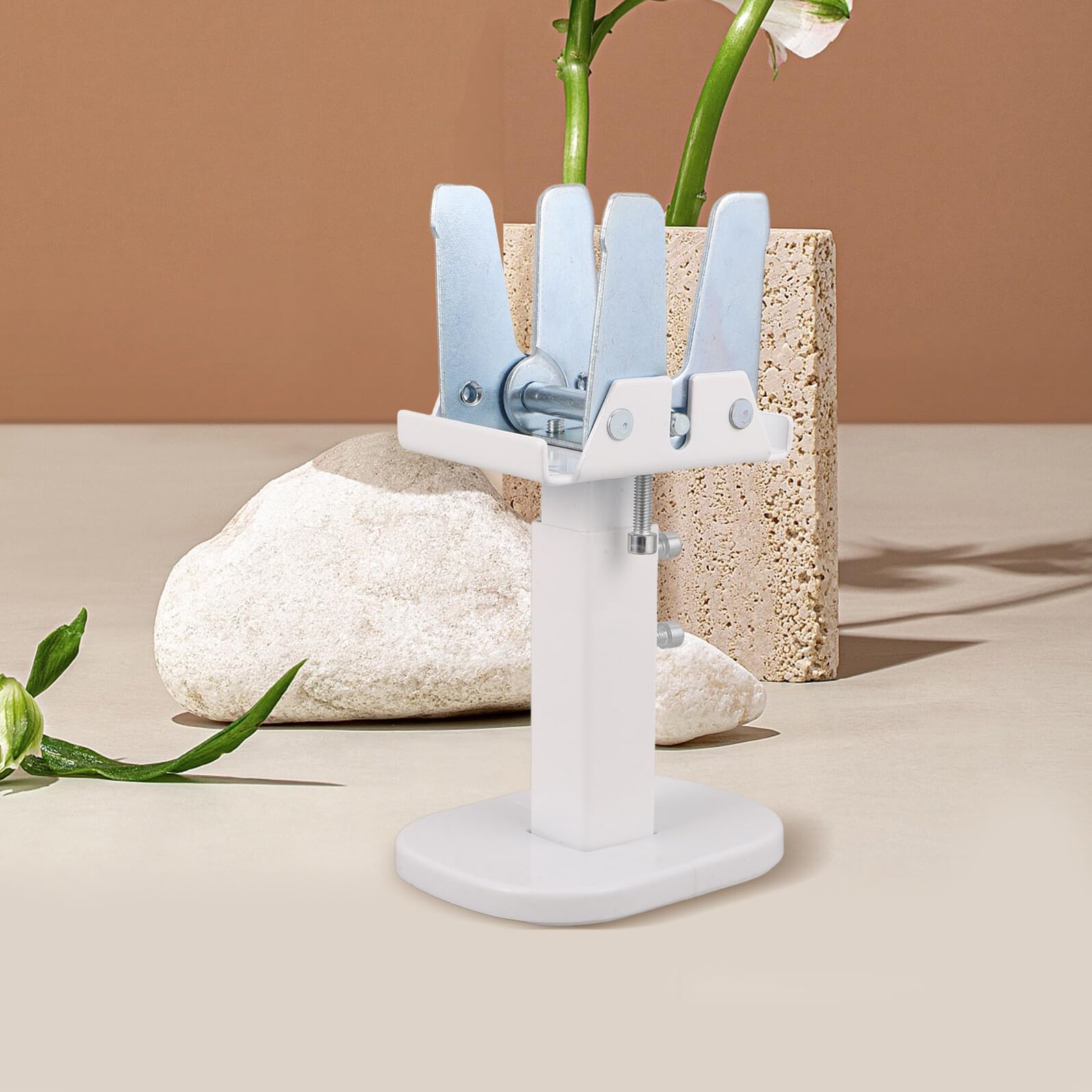 SOIMISS Soporte Ajustable para Radiador de Panel, Patas de Montaje en Acero al Carbono, Altura Regulable 14–21 Cm, Base Ovalada Resistente para Calefacción Doméstica, 1 Unidad