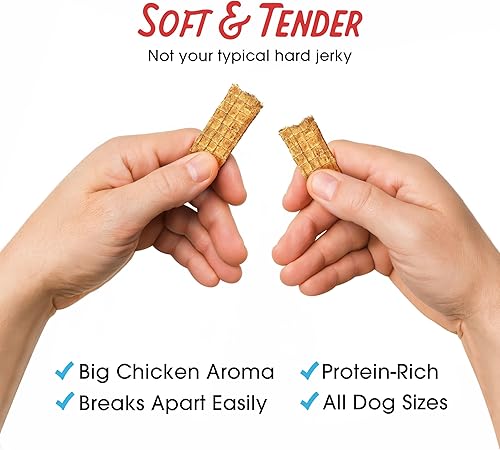 Miniatura 6 de Farmland Traditions Filler Free Dogs Love Chicken Premium Jerky Treats for Dogs, 3 lb. Bag 1.0 lbs. No Antibióticos nunca USA pollo criado, 2 x 1