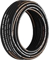 VEVOR 3/8 Inch x 100 Ft Hydraulic Hose 4800 PSI Coiled Rubber Hose, 2 High-Tensile Steel Wire Braid, Flexible Bulk Oil Hose -20°C to 140°C