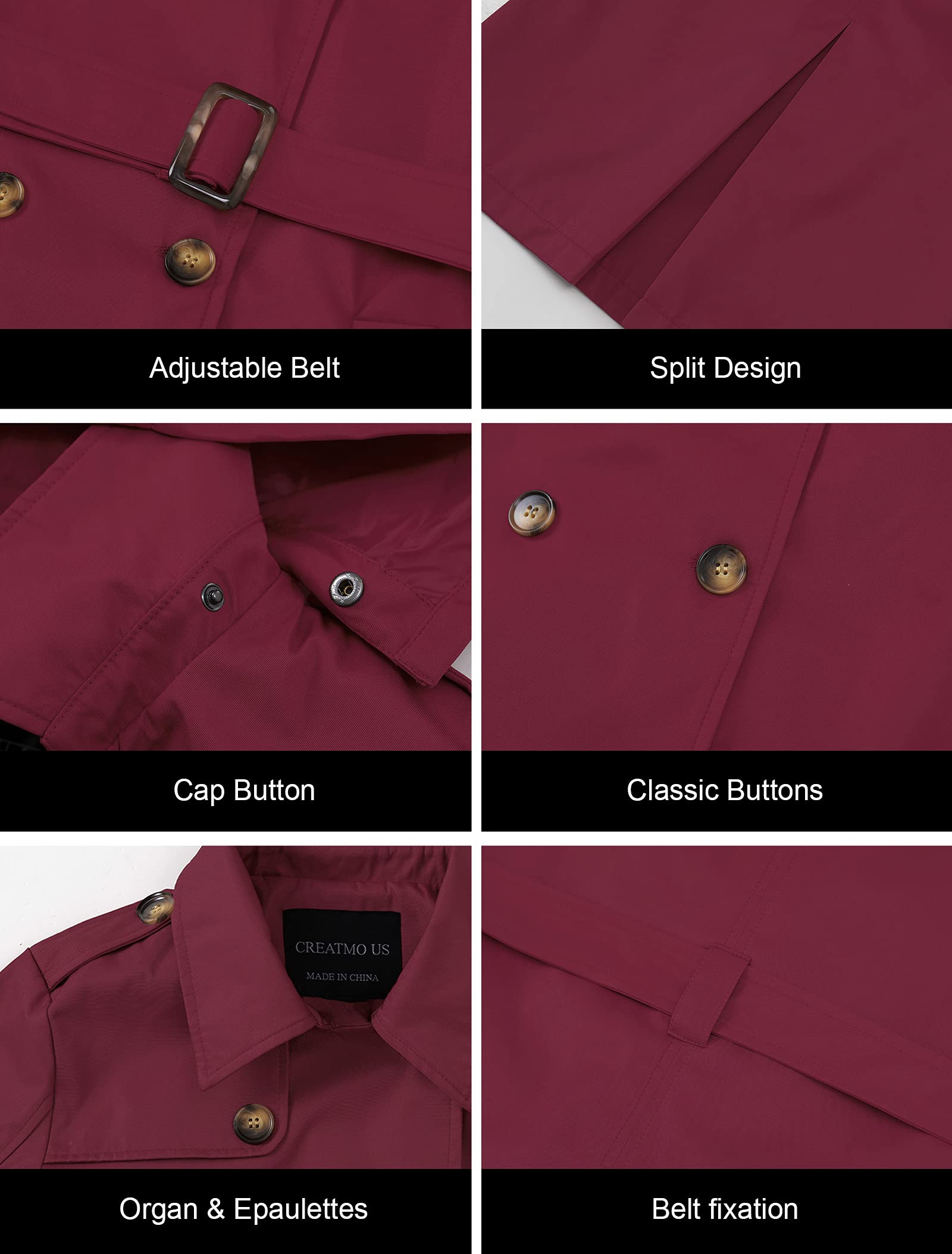 CREATMO US Damen Windbreaker Windbreaker