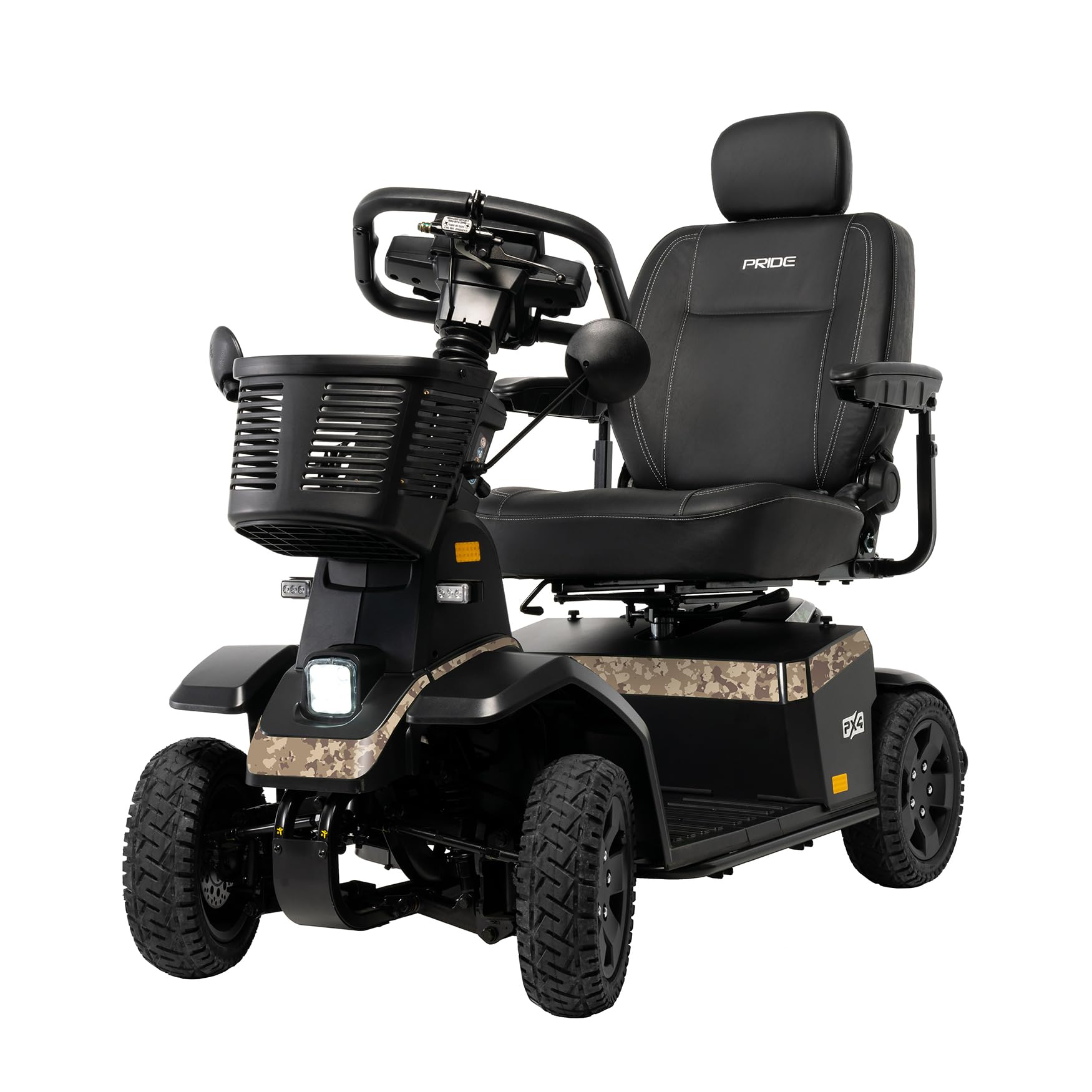 Pride PX4 HD Mobility Scooter, 500 Lbs. Weight, Capacity, with 5-Year Extended Warr (Desert Camo, 22