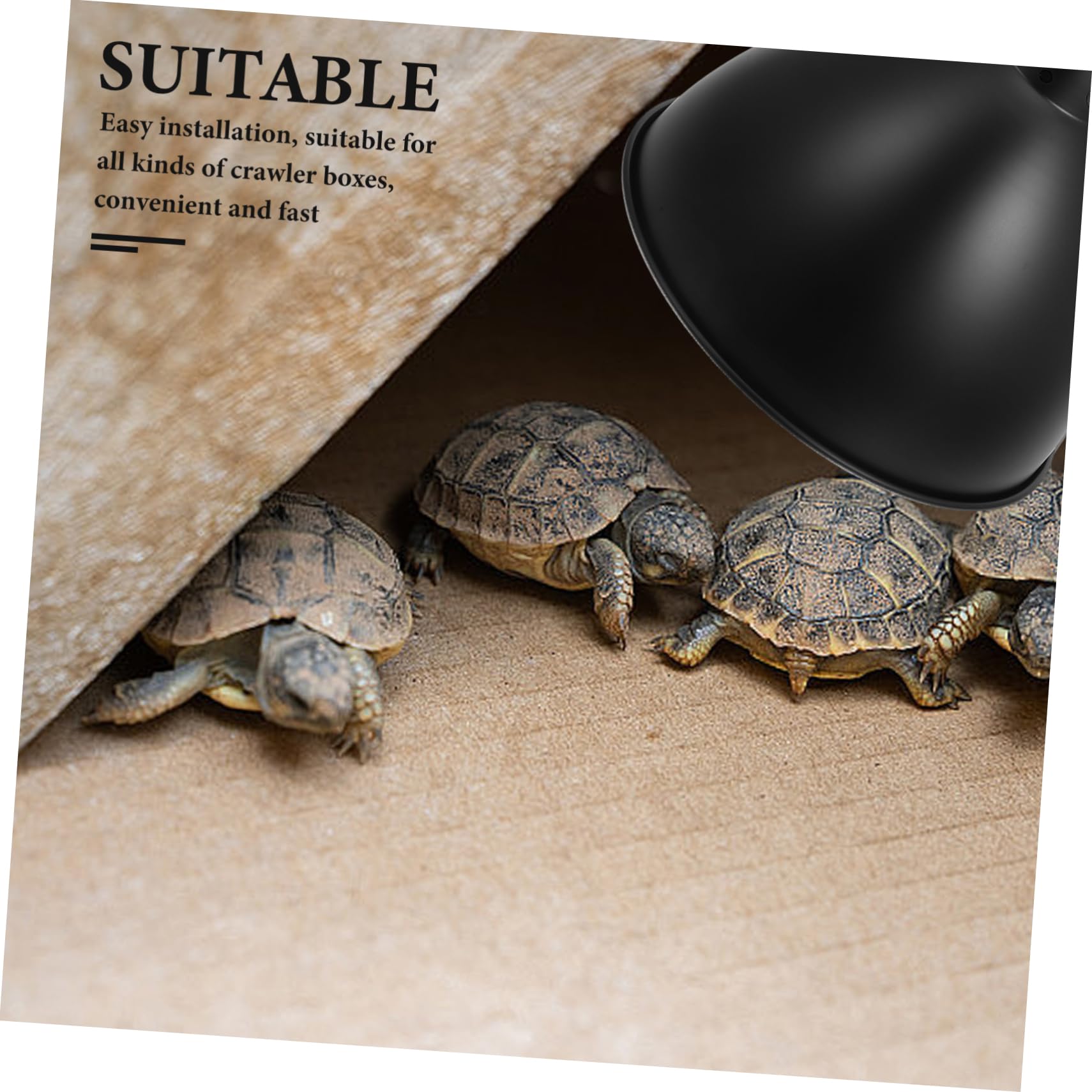 2Er-Box Reptilien lampen Schirm Beleuchtungsschirm für Reptilienhabitate UVB-Lampe Reptilienlampenschirm Reflektorlampe für Reptilien Lampenschirm für Reptilienbecken Eisen Black