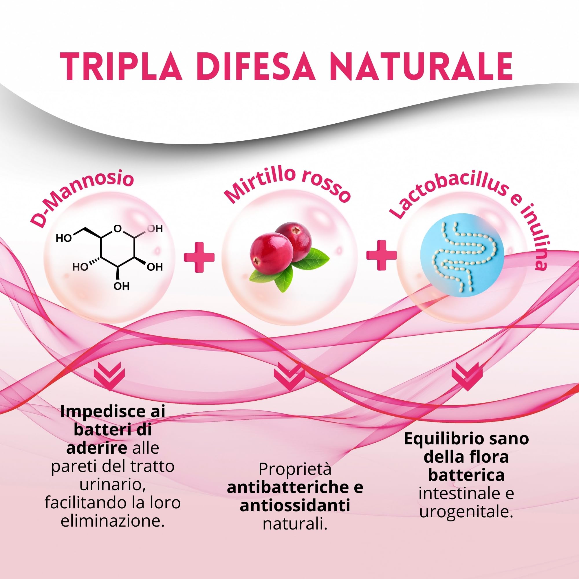 D Mannosio Puro Cistite 2100mg per Vie Urinarie Donna 60 cpr - con Mirtillo Rosso, Agrimonia, Lactobacillus e Inulina, Acido Ialuronico e Rame