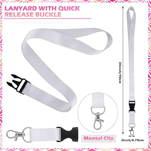 Miniatura 3 de 20 cordones de sublimación blancos en blanco para el cuello, neopreno, regalos de Navidad para llavero, tarjeta, nombre y tarjetero