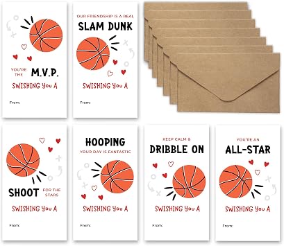 12 Funny Basketball Card for Senior Night with Envelopes for Class Exchange, Humor Basketball Coach Thank You Card, Senior Night Gifts 2025 Girls, Boy, Team, Birthday
