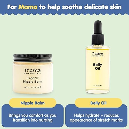 Miniatura 3 de Tubby Todd Nuevo kit de cuidado de la piel sensible para bebés y mamá, set de regalo para mamá + bebé, champú para bebés y gel de baño de 8.5 onzas,