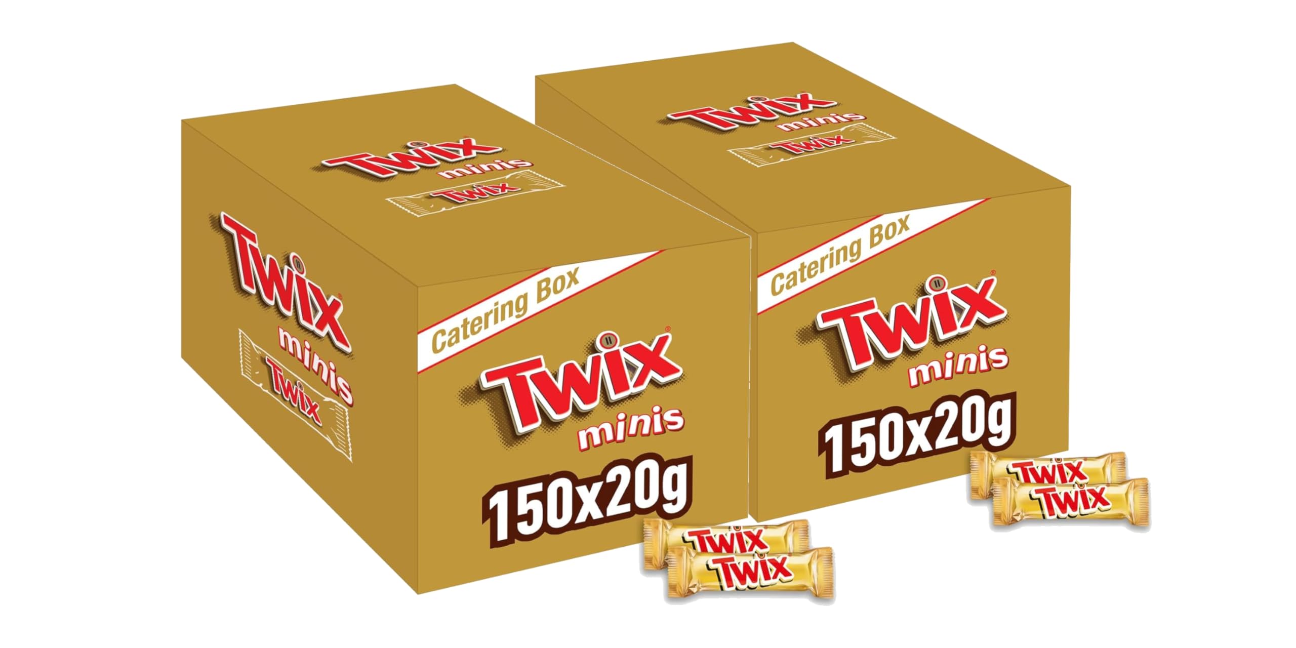 Twix Minis, Schokoriegel, Karamell & Keks, Milchschokolade, Großpackung Schokolade, 2 x 150 x 20g, 6kg