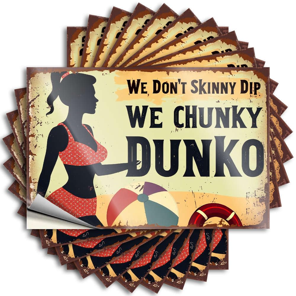 Fzfn Colour We Chunky Dunko Fall Decor Coastal - Bumper Hat Waterproof Decal(6X9cm)