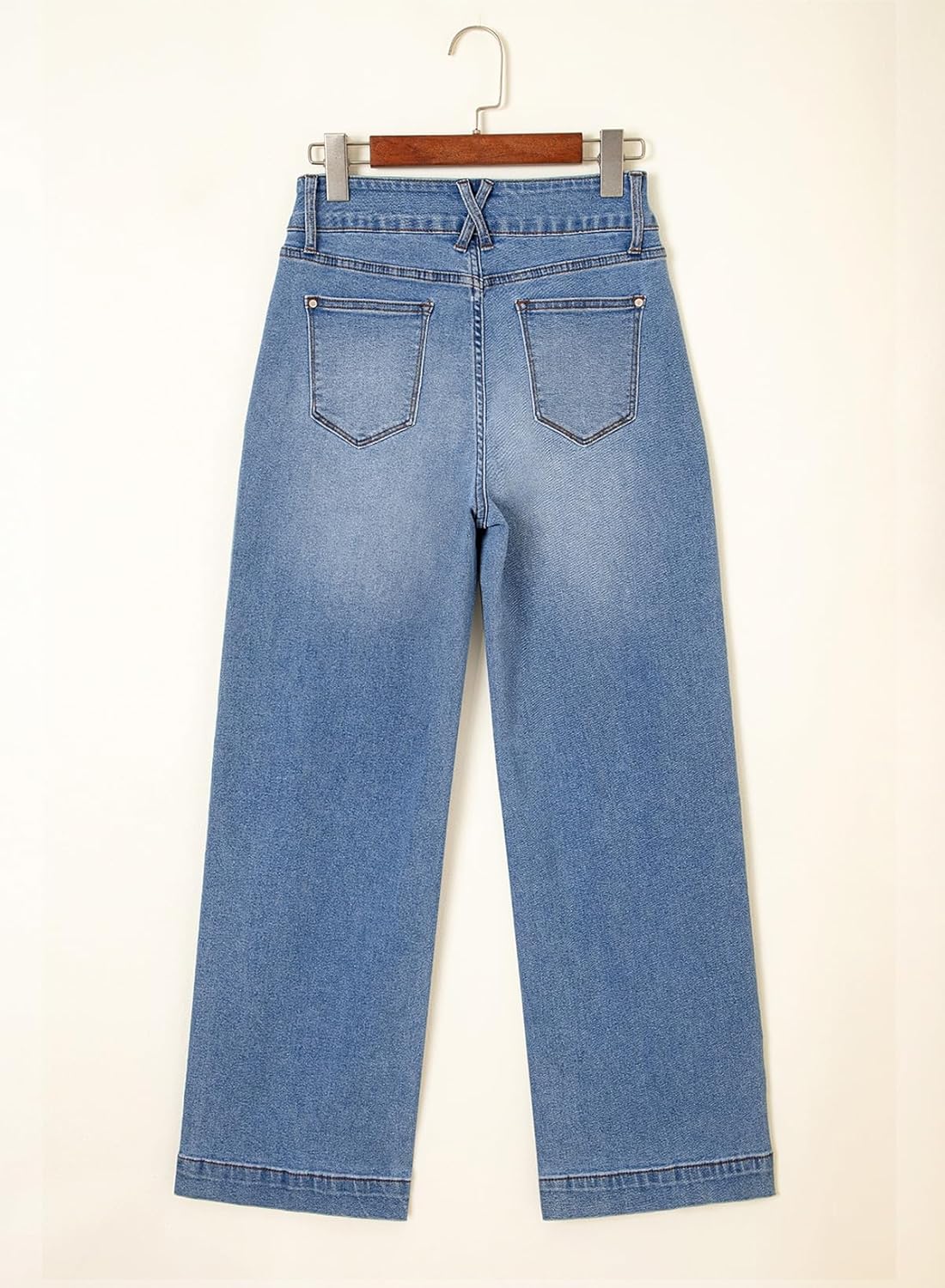 Astylish Women's High Waisted Wide Leg Straight Jeans - Image 6