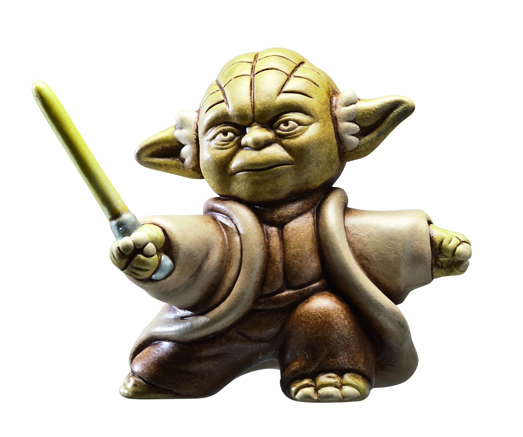 Joy Toy Fighting Yoda In Ceramica | Statuina Collezionabile Dipinta A Mano Con Base 6x6x10,5 Cm