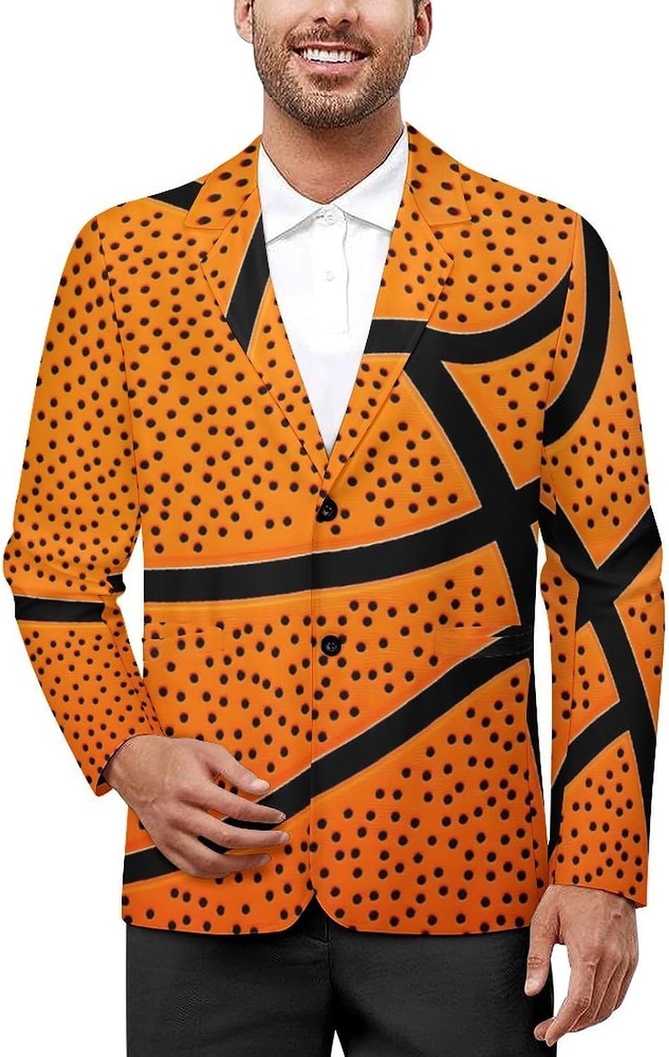 Basketball Background Mens Blazer Lightweight Sport Coat Two Button Suit Jackets