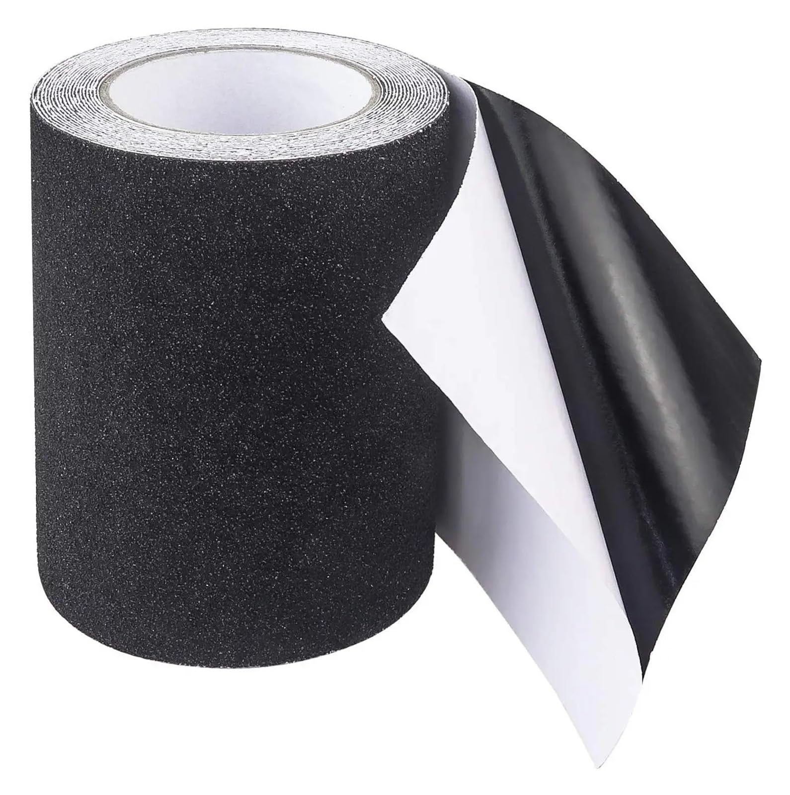 Cinta de peligro,Cinta antideslizante, Cinta de tracción antideslizante negra for exteriores, impermeable, de PVC, antideslizante, for usar en pasarelas, escaleras, rampas y terrazas(10cm)