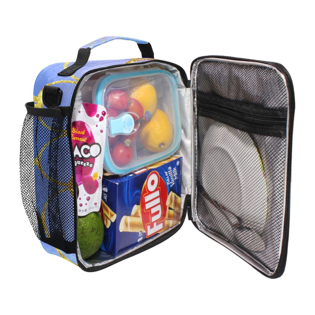 Kazulo Borsa Termica Per Pranzo A Forma Di Coda Di Sirena - Per Bambine, Con Tasca E Tracolla - 3