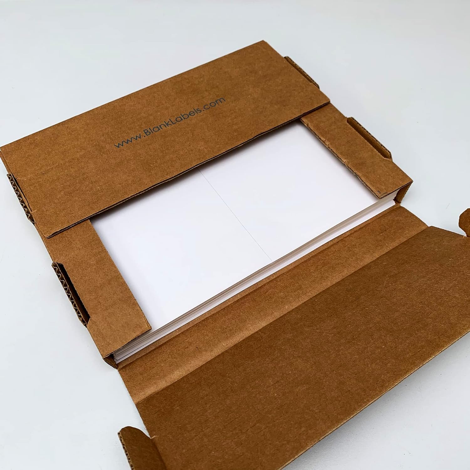 Blank Labels Half Sheet Shipping Labels, 5.5" x 8.5" (5-1/2 x 8-1/2) Permanent White Matte Label, Inkjet and Laser Guaranteed Made in USA - 100 Sheets - 200 Labels
