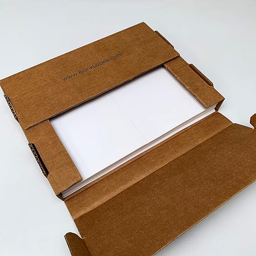 Miniatura 2 de Blank Labels Etiquetas de envío de media hoja, 5.5 x 8.5 pulgadas (5-12 x 8-12) etiqueta permanente blanca mate, inyección de tinta y láser,