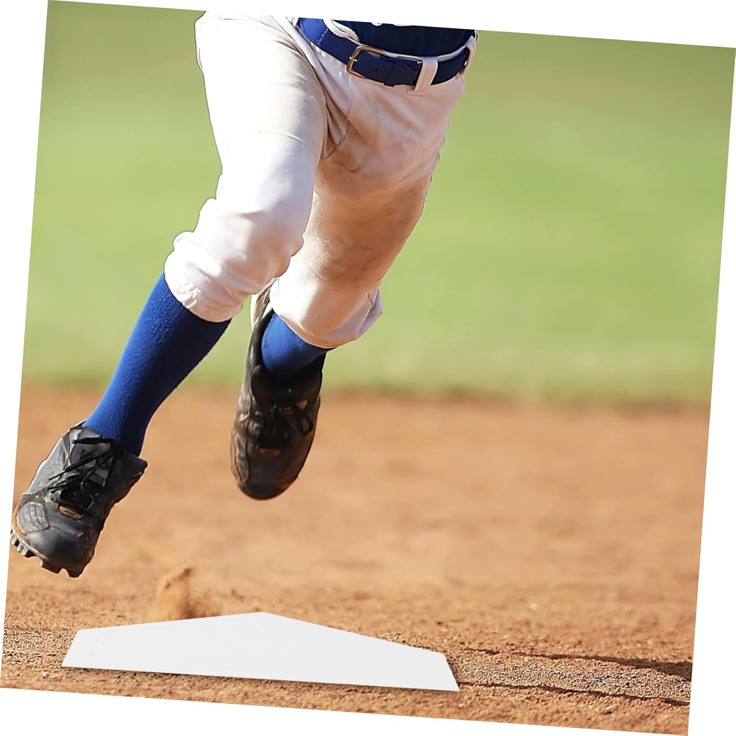HANABASS 5pcs Softball Baseball Rubber Bases Non-Slip Training Plates for Adults Durable and Portable Home Plate for Backyard Games Practice Sessions