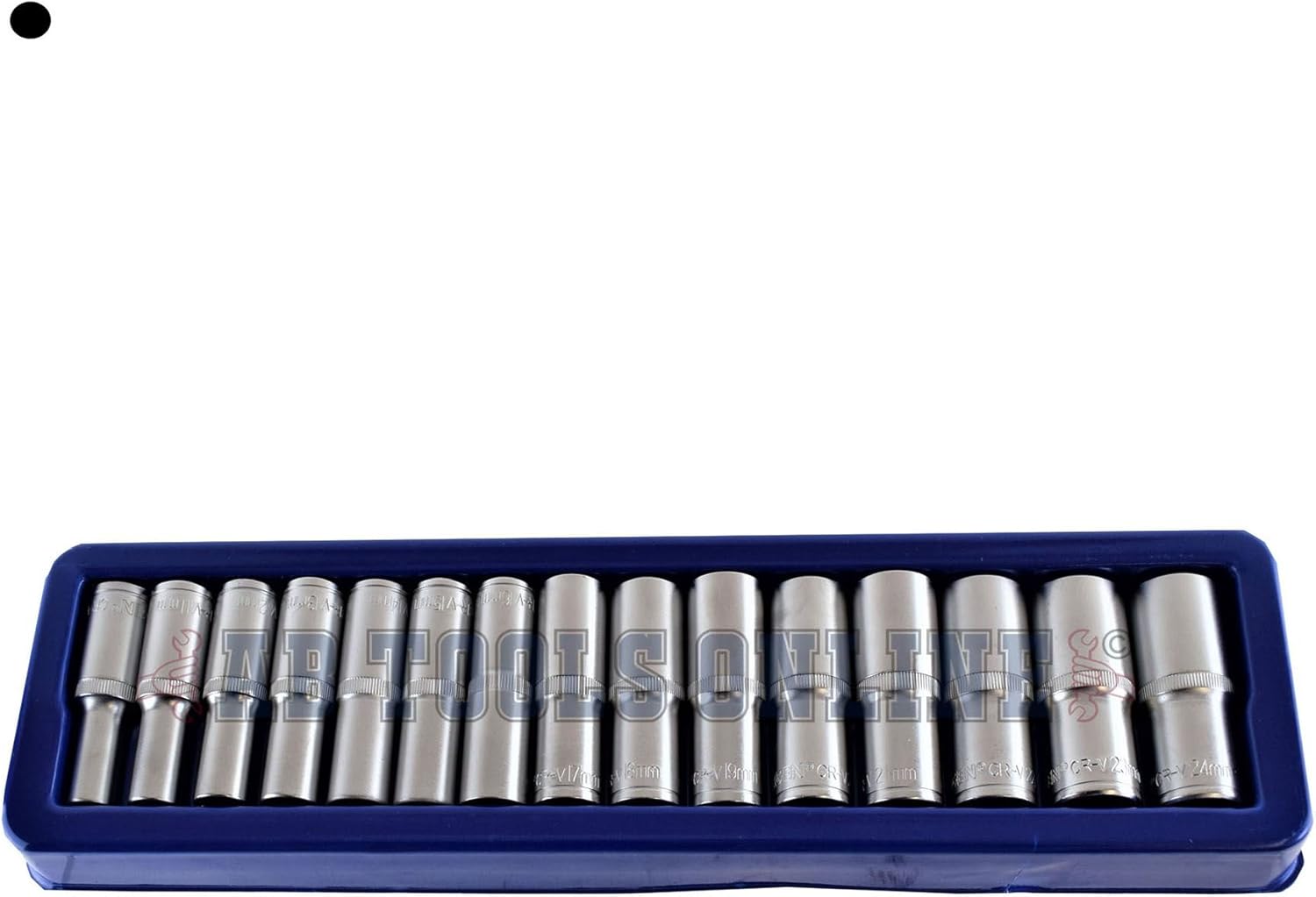 1/2" Drive Metric Double Deep 12 Sided Bi-Hex Sockets 10mm - 24mm 15pc