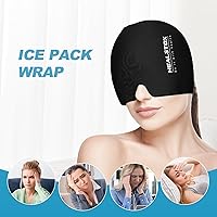 Vista 7 de Envoltura de hielo para el cuello, envoltura de cabeza de hielo, compresa fría para lesiones de cuello, terapia reutilizable de frío y caliente, gel
