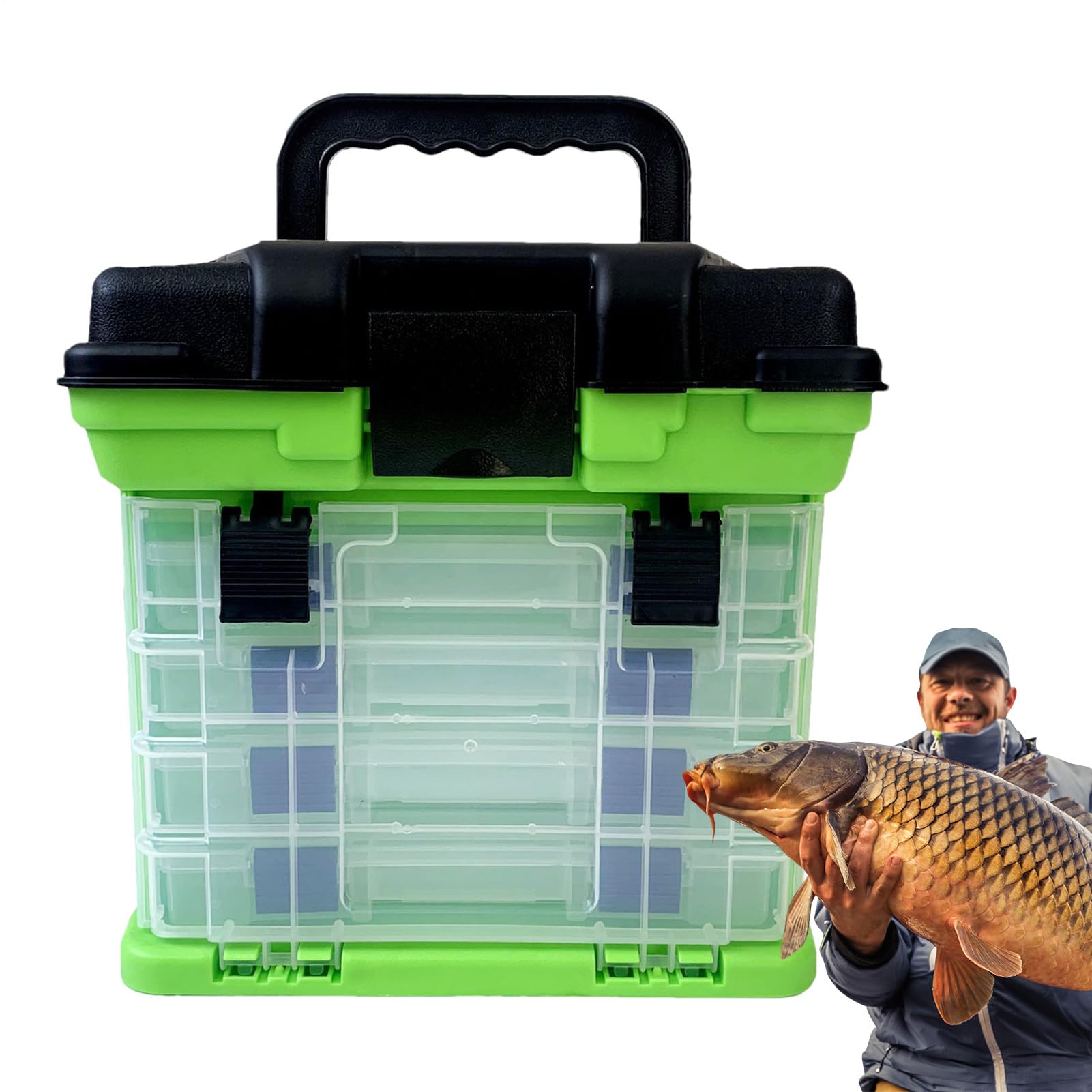 Boîte de rangement pour articles de pêche – 28 x 17,5 x 27 cm