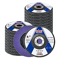 Vista 9 de Sali Paquete de 10 discos de aleta de cerámica de grano 60 de 4.5 x 7/8 pulgadas, disco de lijado tipo bisel #29, amoladora angular de grado premium