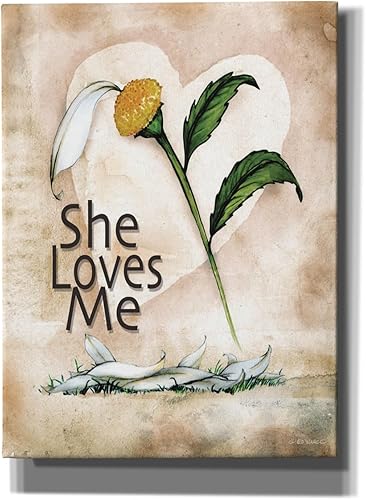 Epic Graffiti 'She Loves Me' by Ed Wargo, Giclee Canvas Wall Art, 40"x54"