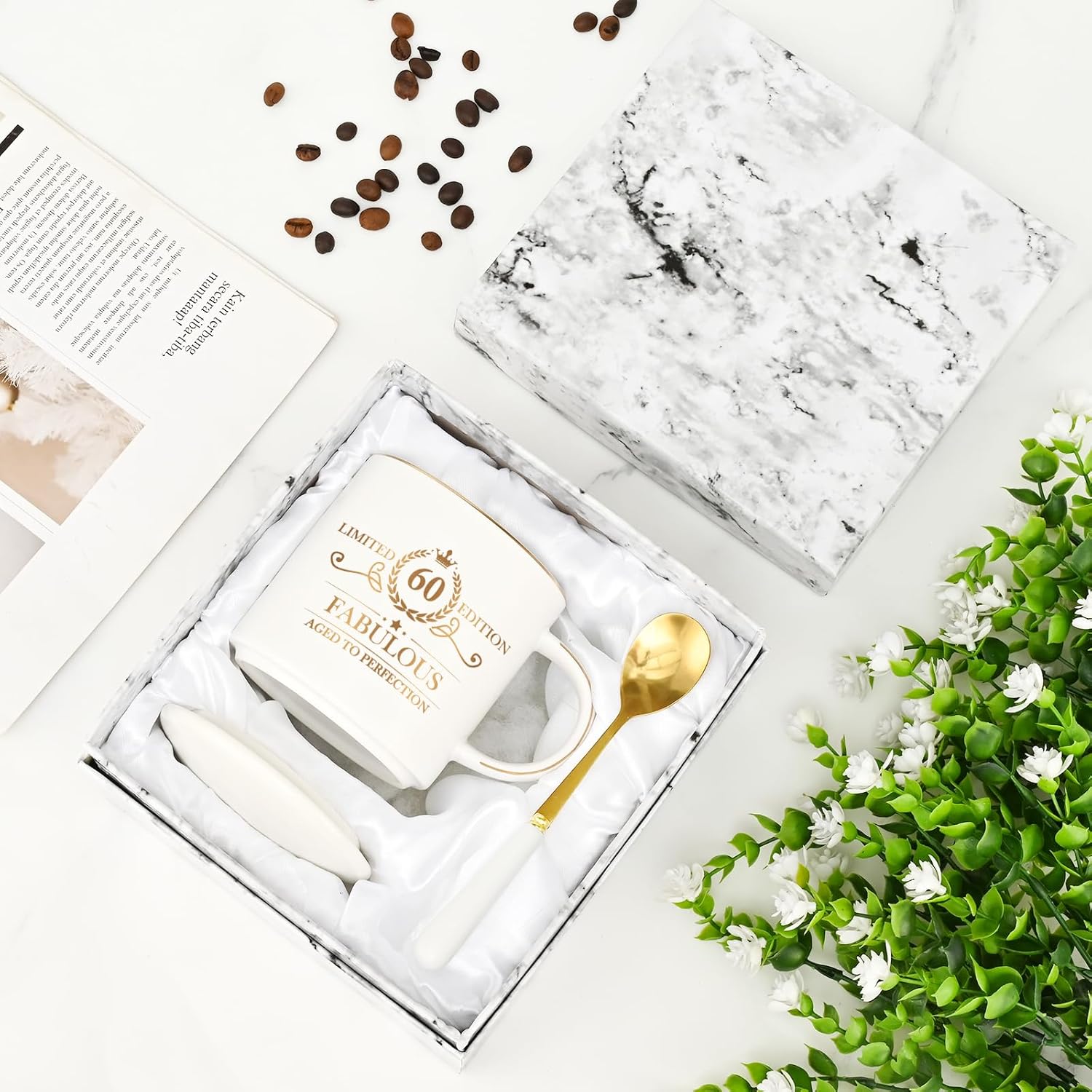 Cabtnca 60th Birthday Gifts for Women, Gifts for 60 Year Old Woman, 60 and Fabulous, Limited 60 Edition Mug, 60th Birthday Gift Ideas for Grandma Mom Aunt, 60th Birthday Mug, 12Oz - Image 9