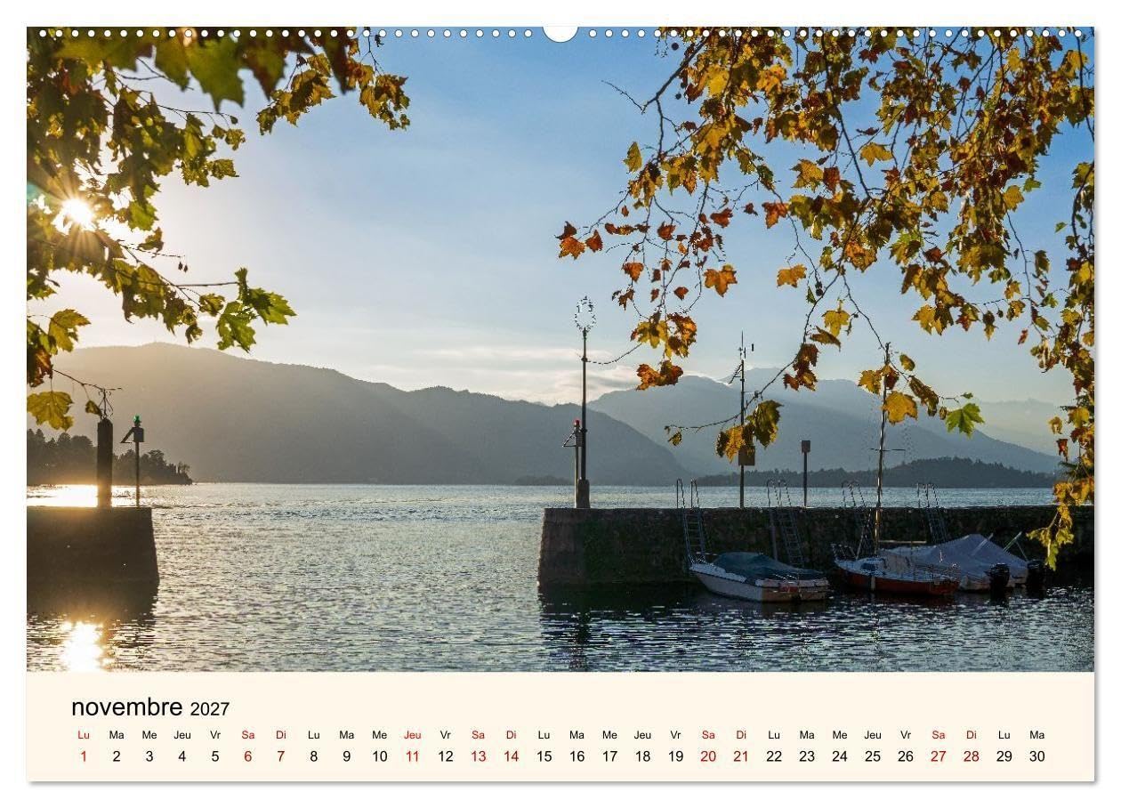 Coup d'oeil sur le Lac Majeur (Calendrier mural 2027 DIN A2 vertical), CALVENDO calendrier mensuel: Découvrez le charme éternel du Lac Majeur, entre élégance et nature.