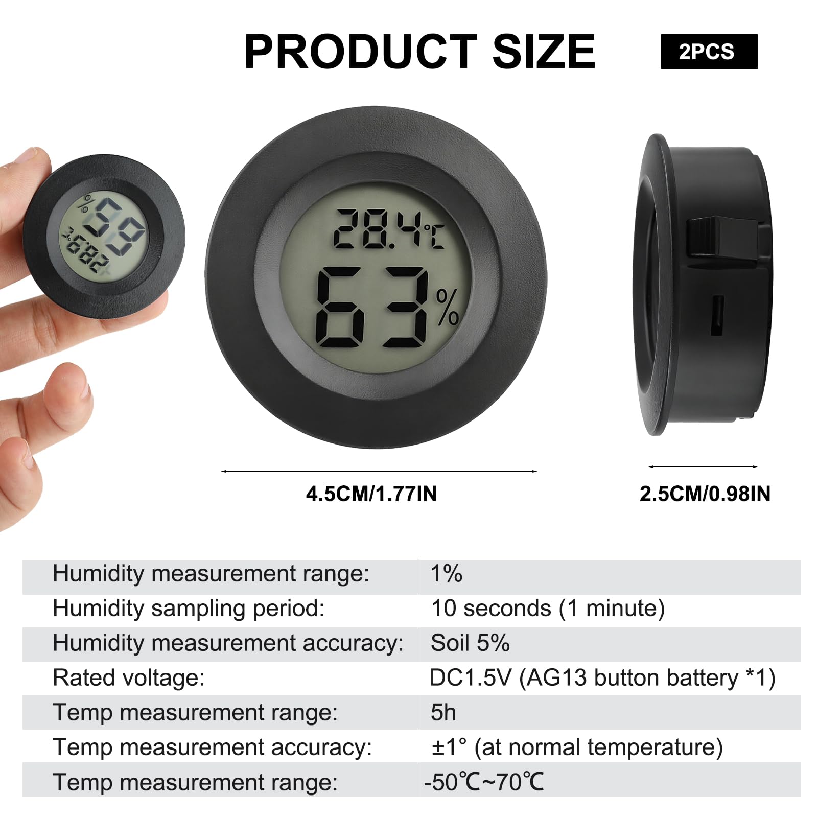 Reptile Thermometer Hygrometer - Image 2