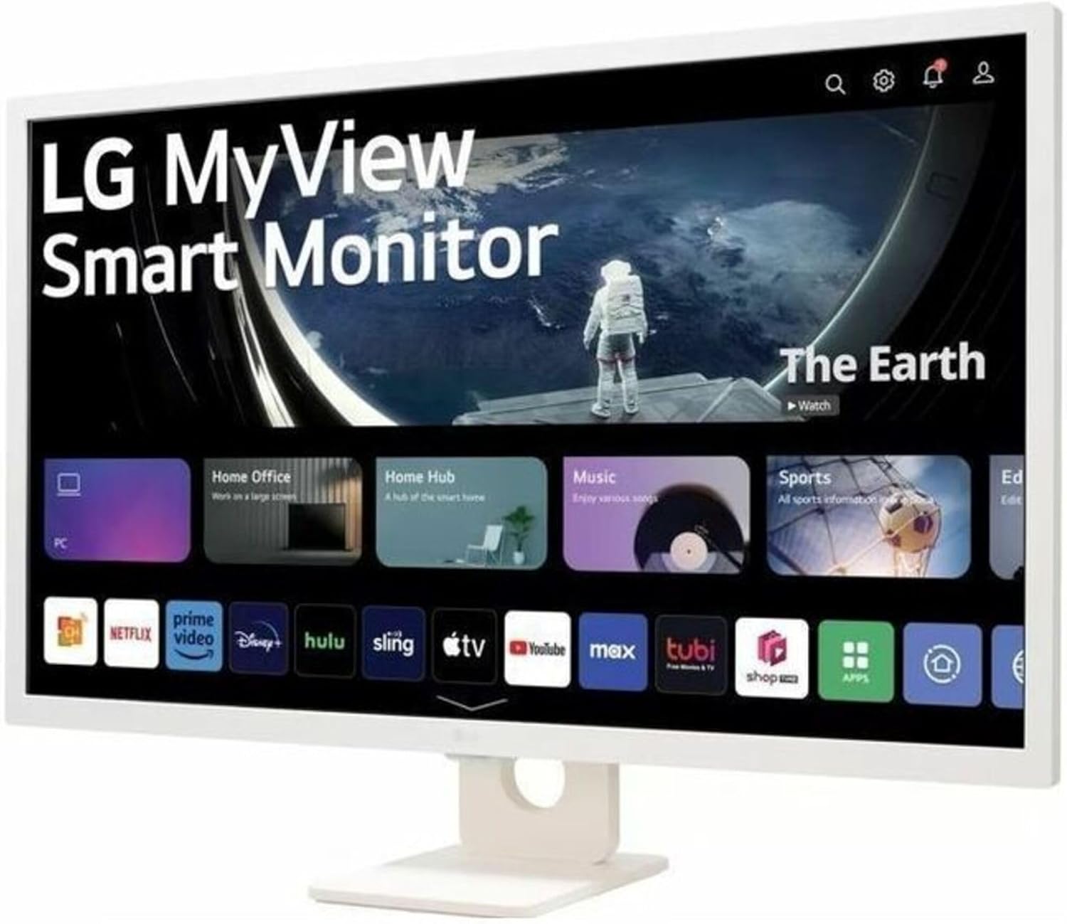 LG MyView 32SR53FS-W 32" Class Full HD Smart LCD Monitor - 16:9 - White - 31.5" Viewable - in-Plane Switching (IPS) Technology - 1920 x 1080-250 Nit - 8 ms - Speakers - HDMI