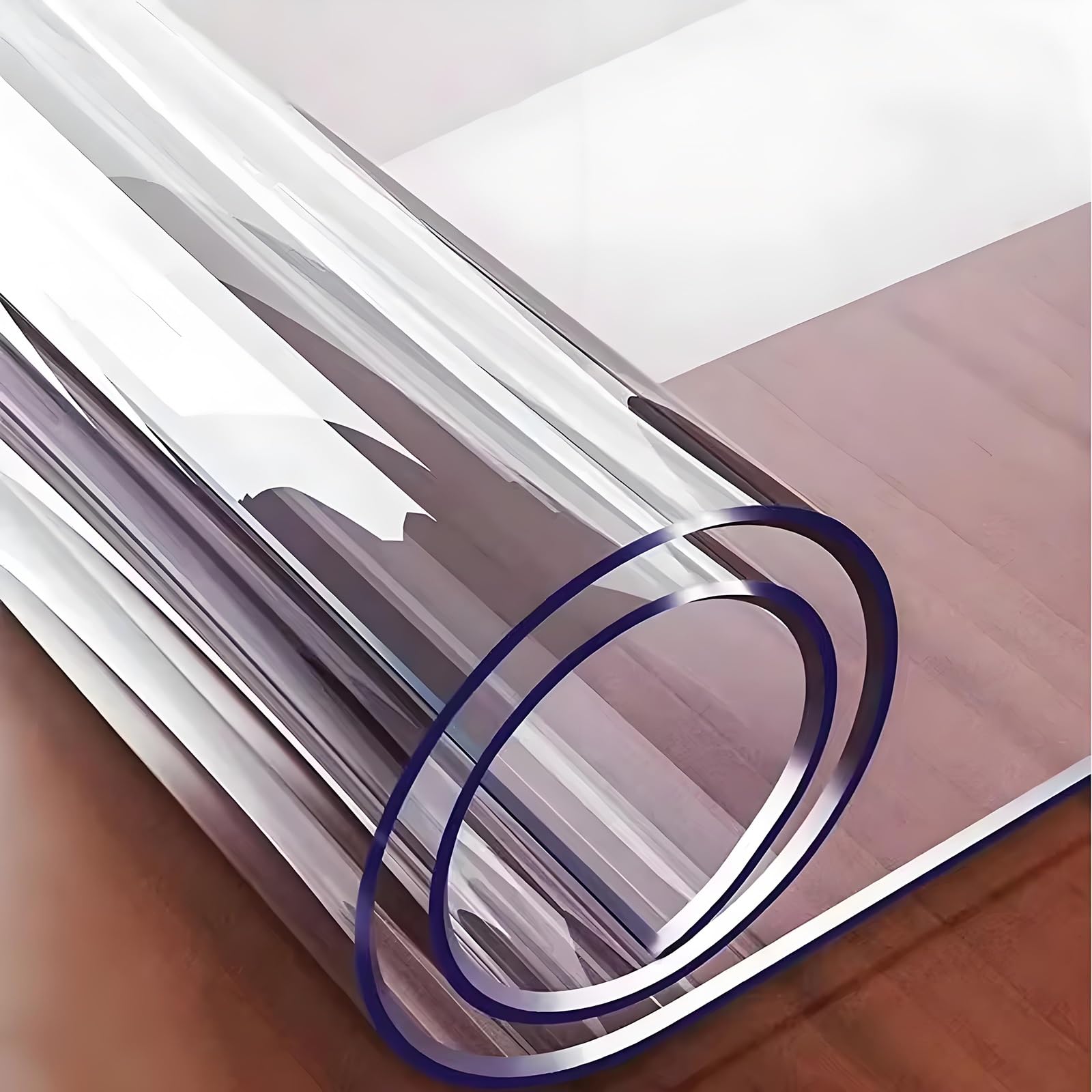 Protezione Trasparente per Tavolo da 55x58 Pollici, Cuscinetto Isolante in plastica da 1,5 mm di Spessore, Tappetino Antiscivolo in PVC per scrivania, Facile da Pulire per mobili,